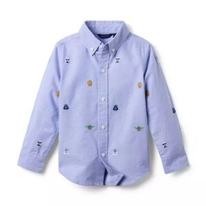 STAR WARS Embroidered Oxford Shirt 2T‎ NWT